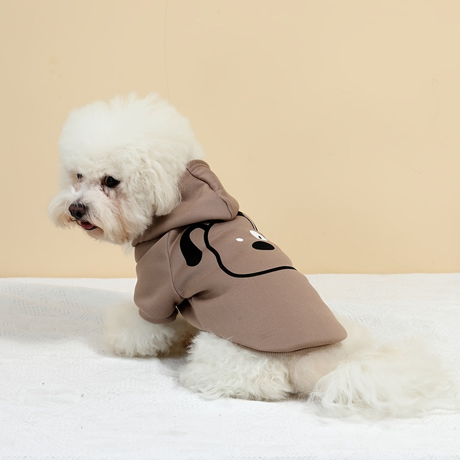Winter Pet Hoodie for Small and Medium Dogs and Cats Knit Polyester Pullover Sweater