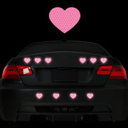 10Pcs Reflective Heart Shaped Vinyl Car Motorcycle Helmet Decals