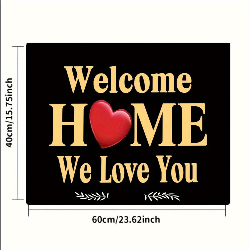 Welcome Home Door Mat Indoor Outdoor Non-Slip Rug RV Patio Carpet