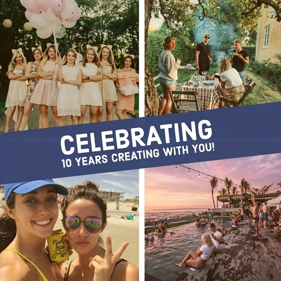 25 Black and White Can Cooler Sleeves for 12oz and 16oz Cans, Party and Outdoor Use