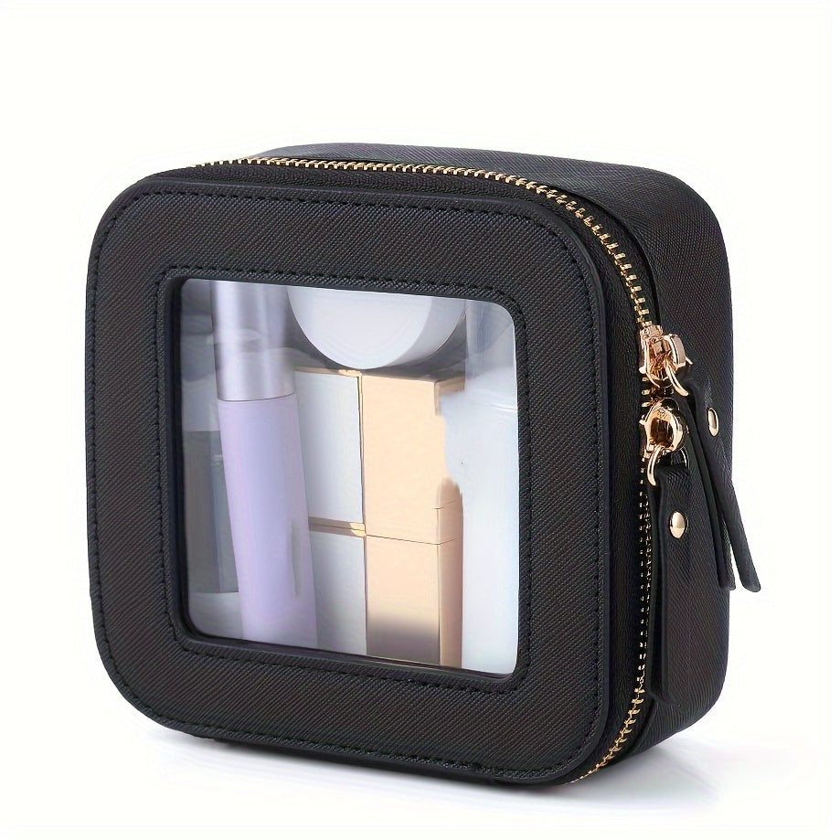 Clear Transparent Cosmetic Bag with See-Through Storage for Travel and Toiletries