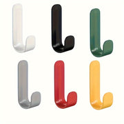 6 Pack Adhesive J-Shaped Hooks for Kitchen Storage Rust-Resistant Plastic No-Drill