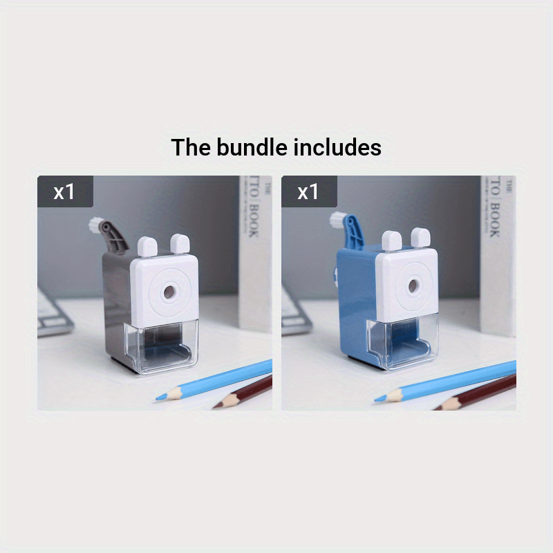 Hand-Cranked Pencil Sharpener with Lead Insertion for Office and Gifts