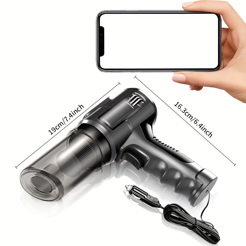 Ручной автомобильный пылесос 12В с проводом, мини-очиститель пыли с мощной всасывающей силой