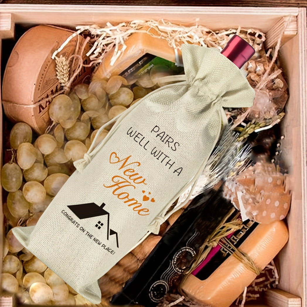 Homeowners Gift Bag Housewarming Wine Present for Men Women