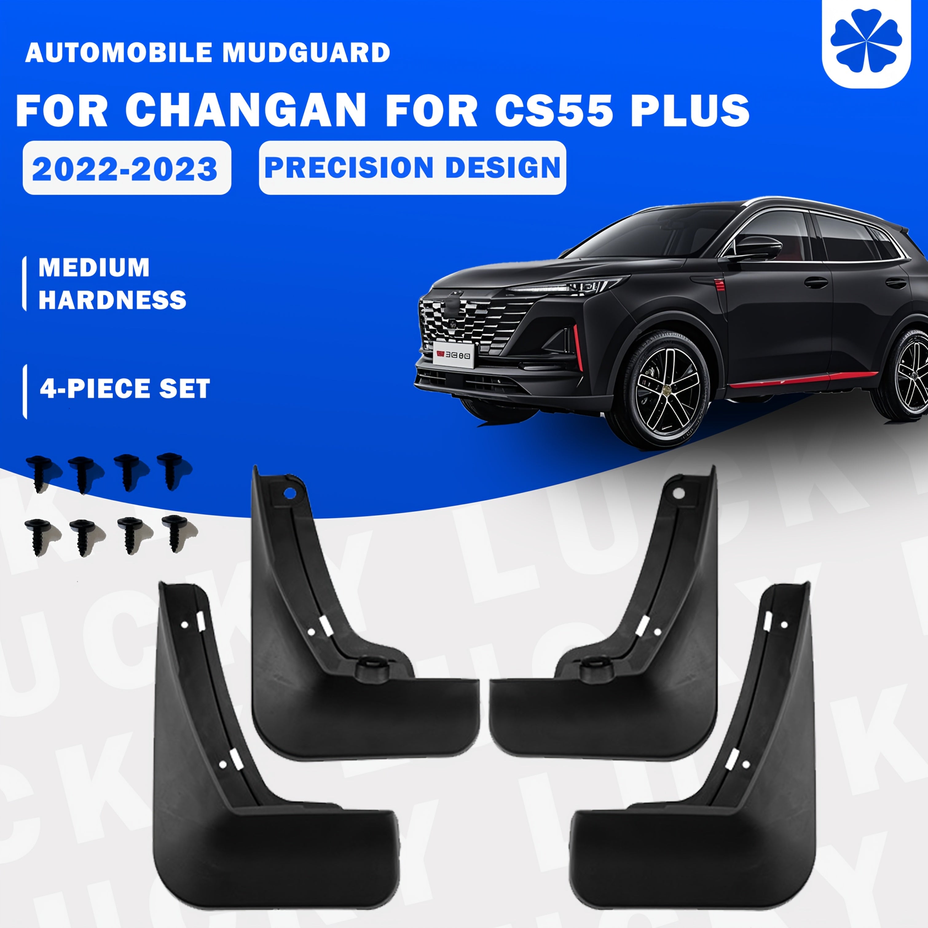 Juego de 4 protectores de barro negros para coche, juego de guardabarros delanteros y traseros