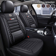 All-Season Faux Leather Car Seat Cushion Cover with Lumbar Support for Front Seat