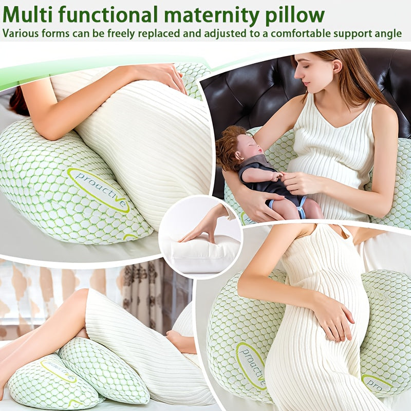Adjustable U-Shaped Maternity Pillow for Breastfeeding Support Washable and Detachable