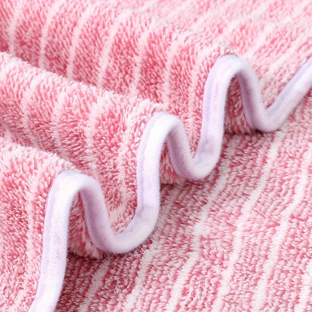 8-Piece Striped Towel Set Fast Drying Highly Absorbent Bath Hand Washcloths for Home Hotel Spa
