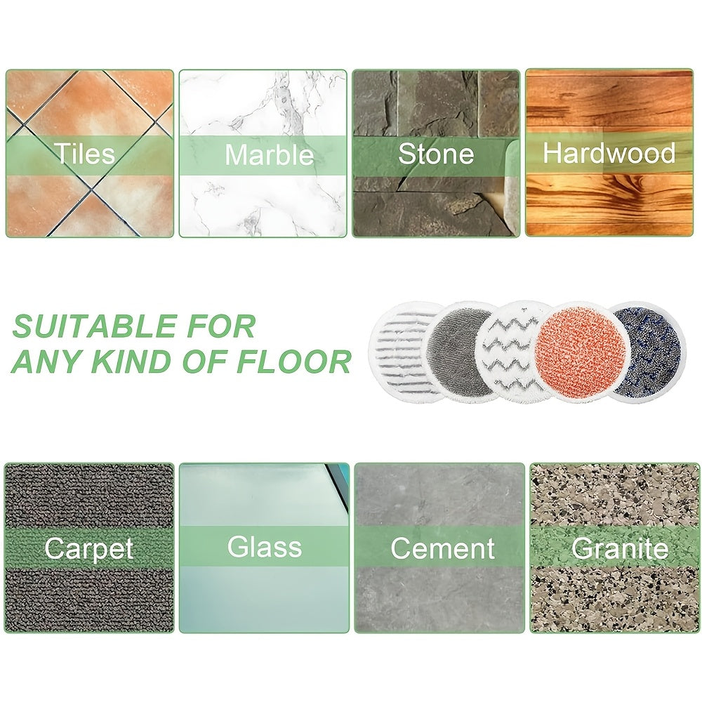 Replacement Mop Pads for Steam Mops All-in-One Scrubbing Soft Washable Set