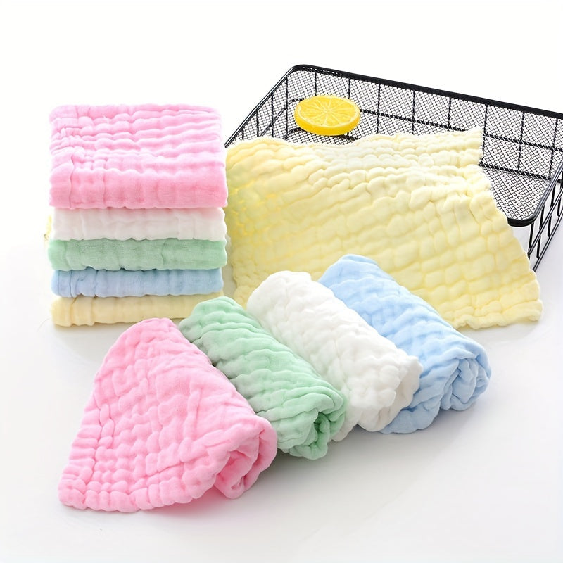 Set of 5 Baby Muslin Washcloths for Newborns Soft Cotton Face Towels Absorbent