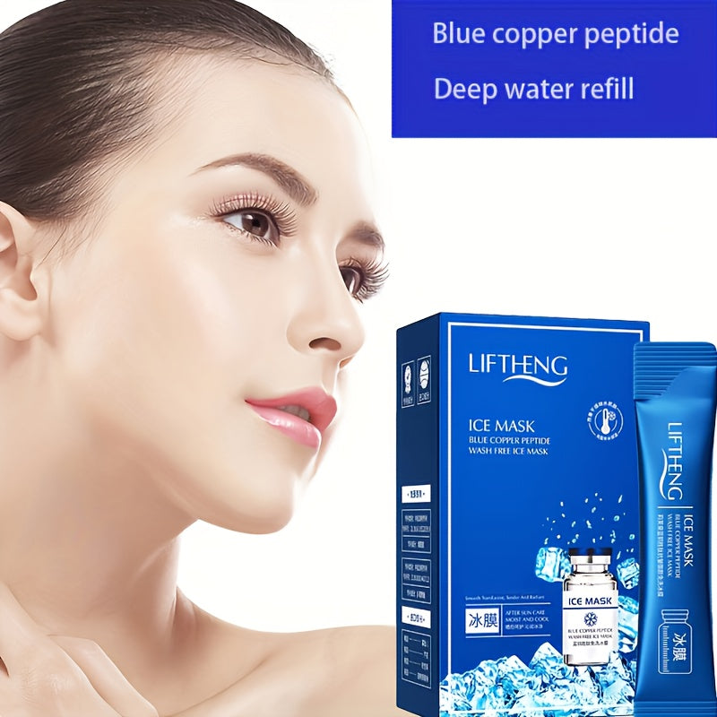 Blue Copper Peptide Face Mask Powder Gel for Night Moisturizing Hydrating Dry Skin