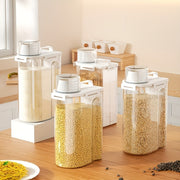 Havo o'tkazmaydigan oziq-ovqat saqlash konteyneri, oqib ketmaydigan kvadrat tank, guruch, yong'oq, un uchun