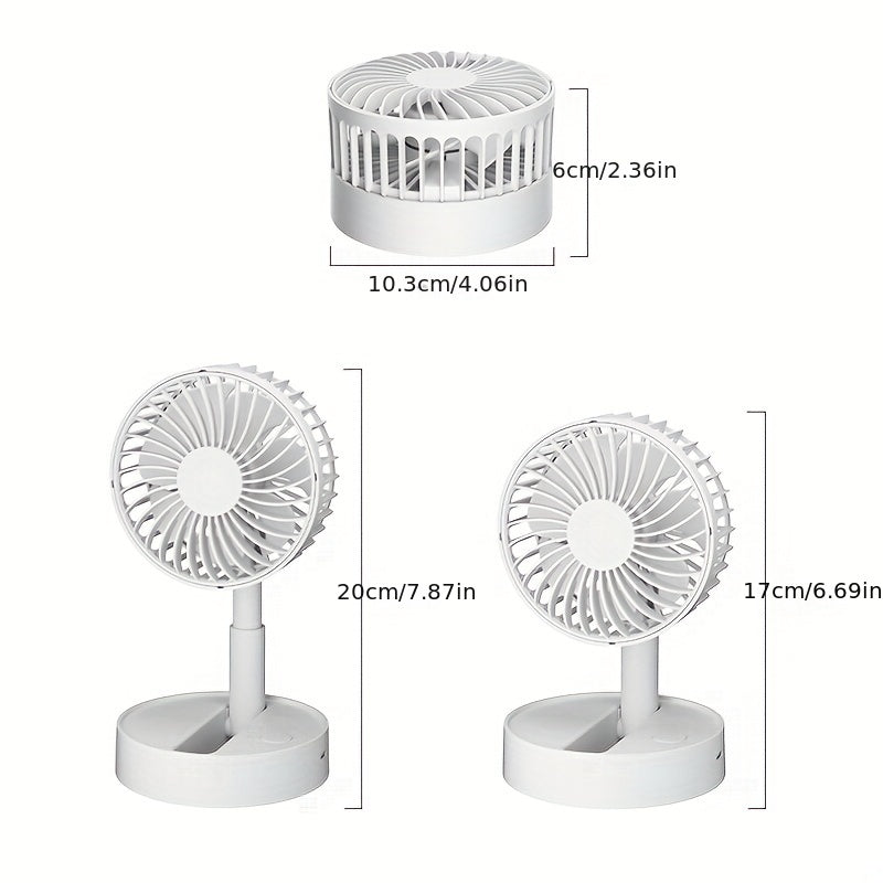 Portable Mini USB Fan, Foldable Handheld, Quiet, for Home and Office