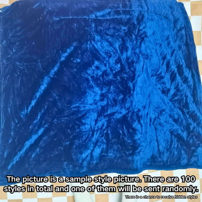 Solid Color Striped Flannel Blanket for Office Use Warm Thick Small Blanket