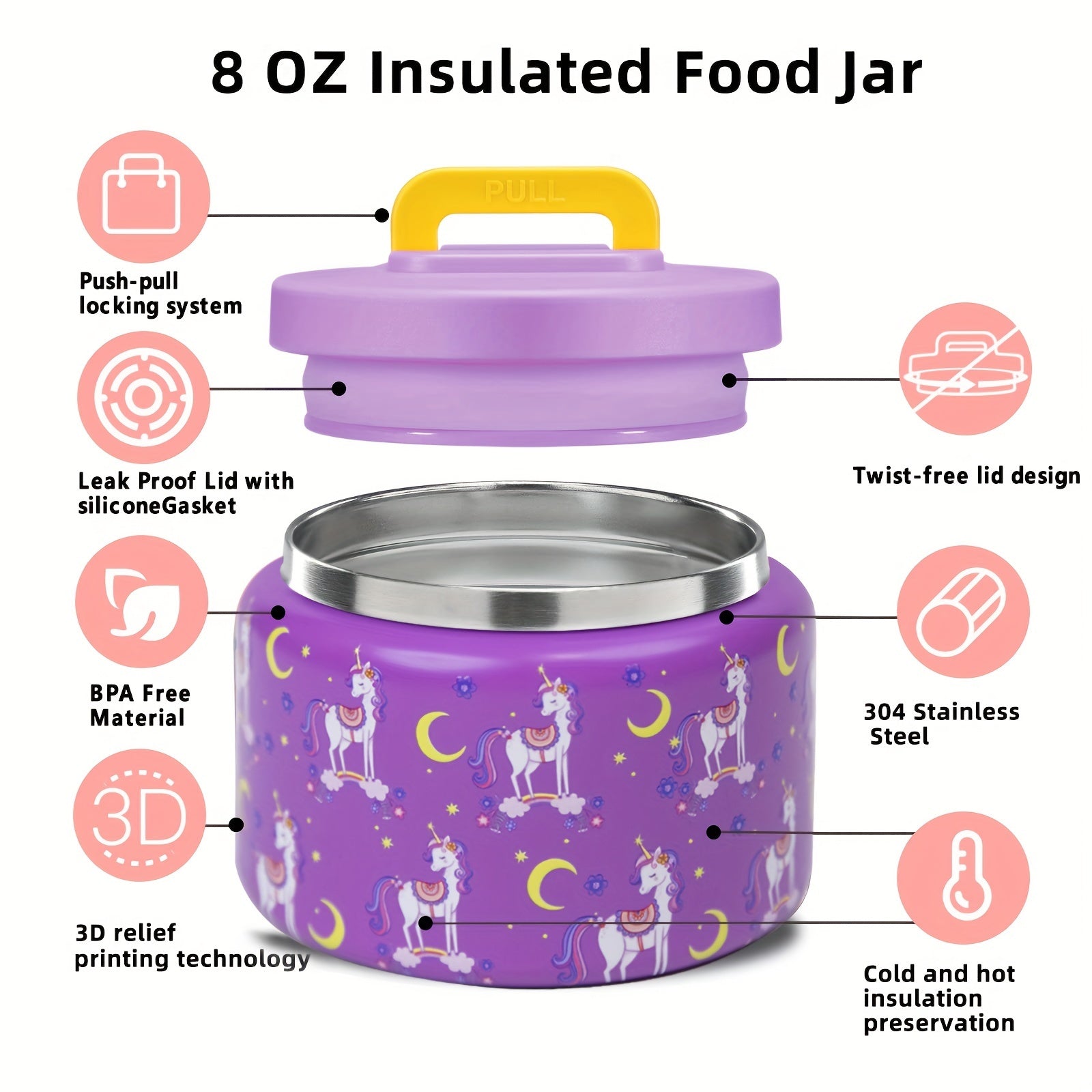 Bolalar uchun bento qutisi to'plami, izolyatsiyalangan ovqat idishi, tushlik sumkasi, muz paketi va asboblar bilan. 5 ta bo'limli suyuqlik o'tkazmaydigan idish, maktab yoki ish uchun mukammal.