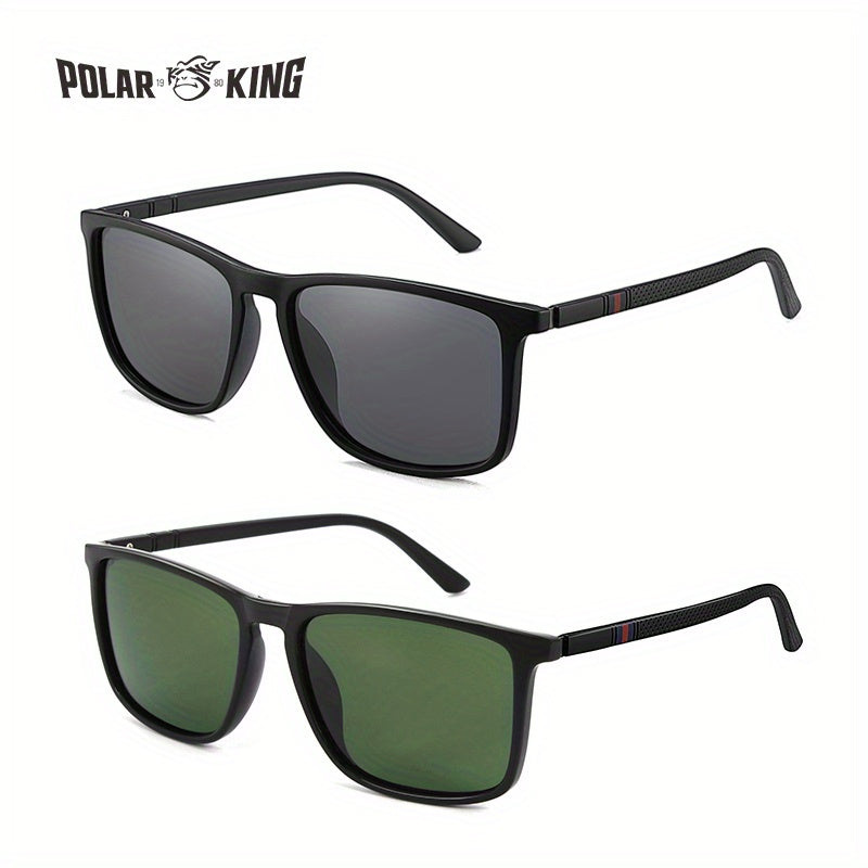 Unisex Retro Classic Square Polarized Sunglasses for Men Women Casual Outdoor Sports Travel