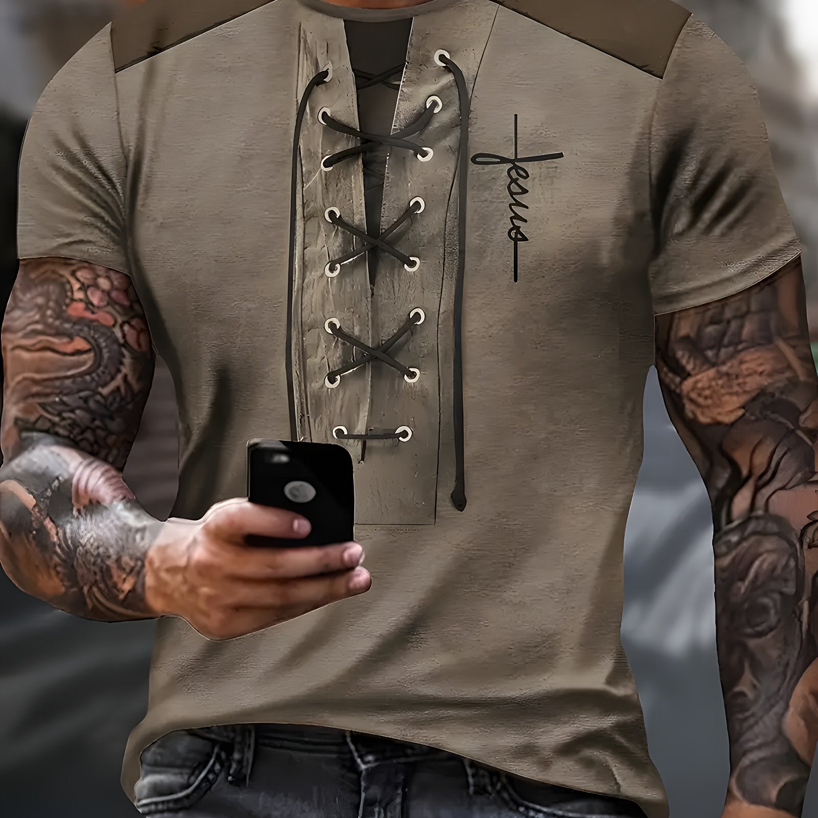 Men's Summer T-Shirt Lightweight Polyester Blend Casual Short Sleeve Plus Size