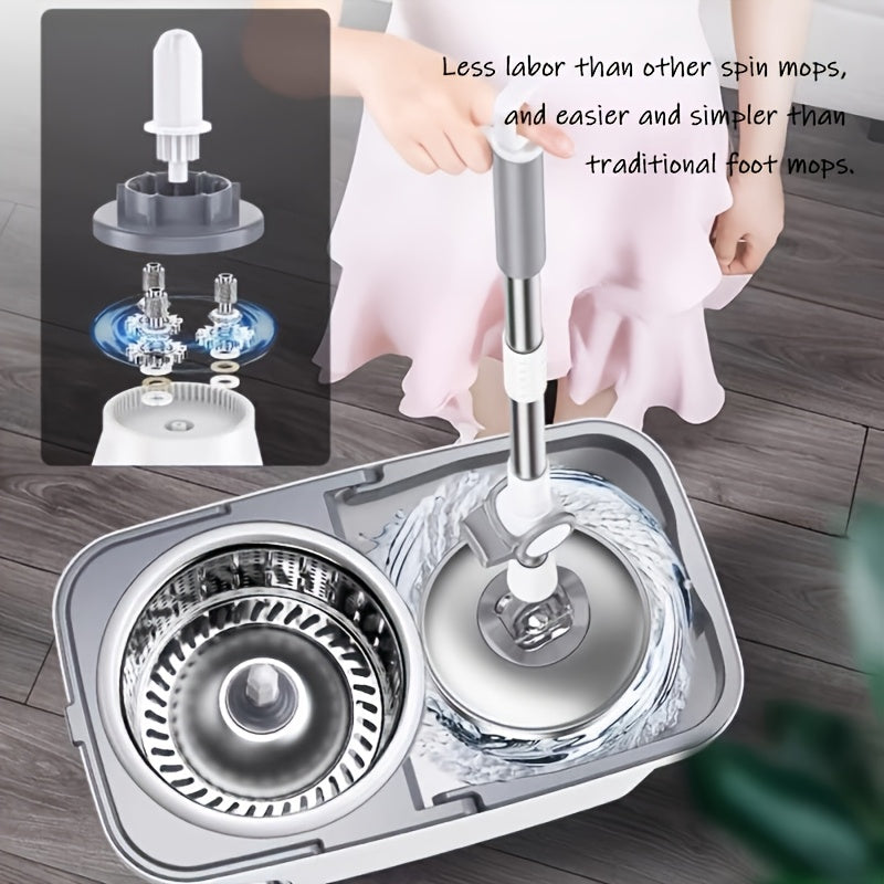 Rotary Mop va Bucket Setini qo'lga oling, u Dual-Drive tizimi, 4 ta almashtirish boshliqlari va oson tozalash funksiyasiga ega. Bu yashash xonasi, yotoqxona, oshxona, hammom va pol uchun mukammal. Mustahkam plastik materialdan tayyorlangan, bu