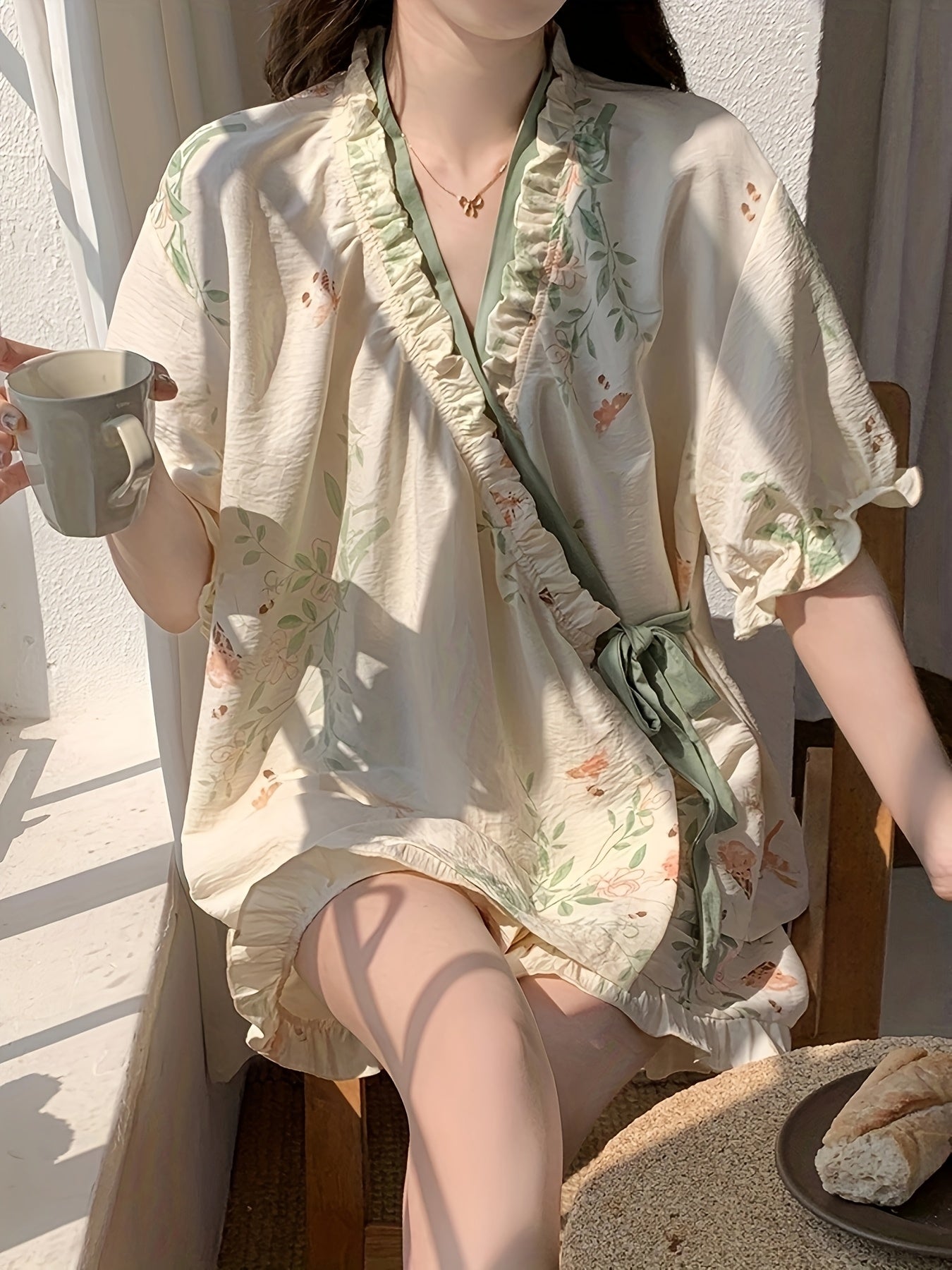 Women's Sleepwear Short Sleeve Summer Loose Lounge Set Plus Size