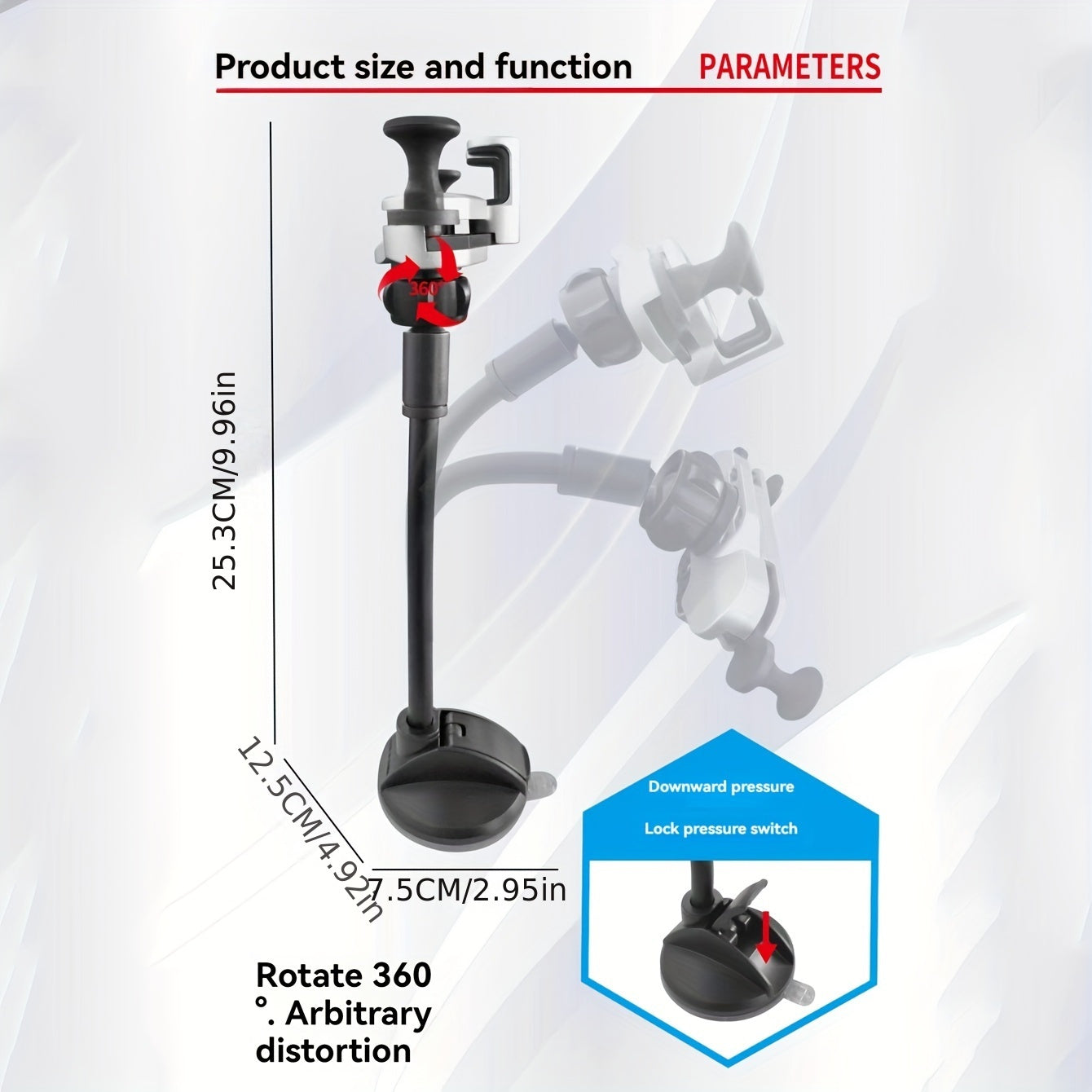 Soporte de succión para teléfono de coche universal, soporte de tablero para smartphones