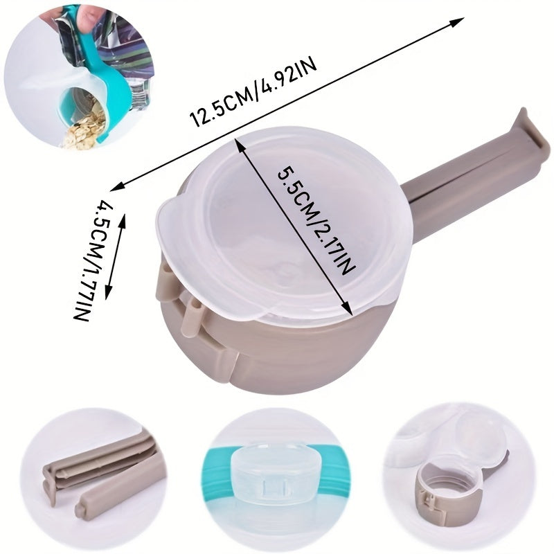 Многофункциональные пластиковые зажимы для запечатывания пищевых пакетов, упаковка 1-5, влагонепроницаемое хранение круп