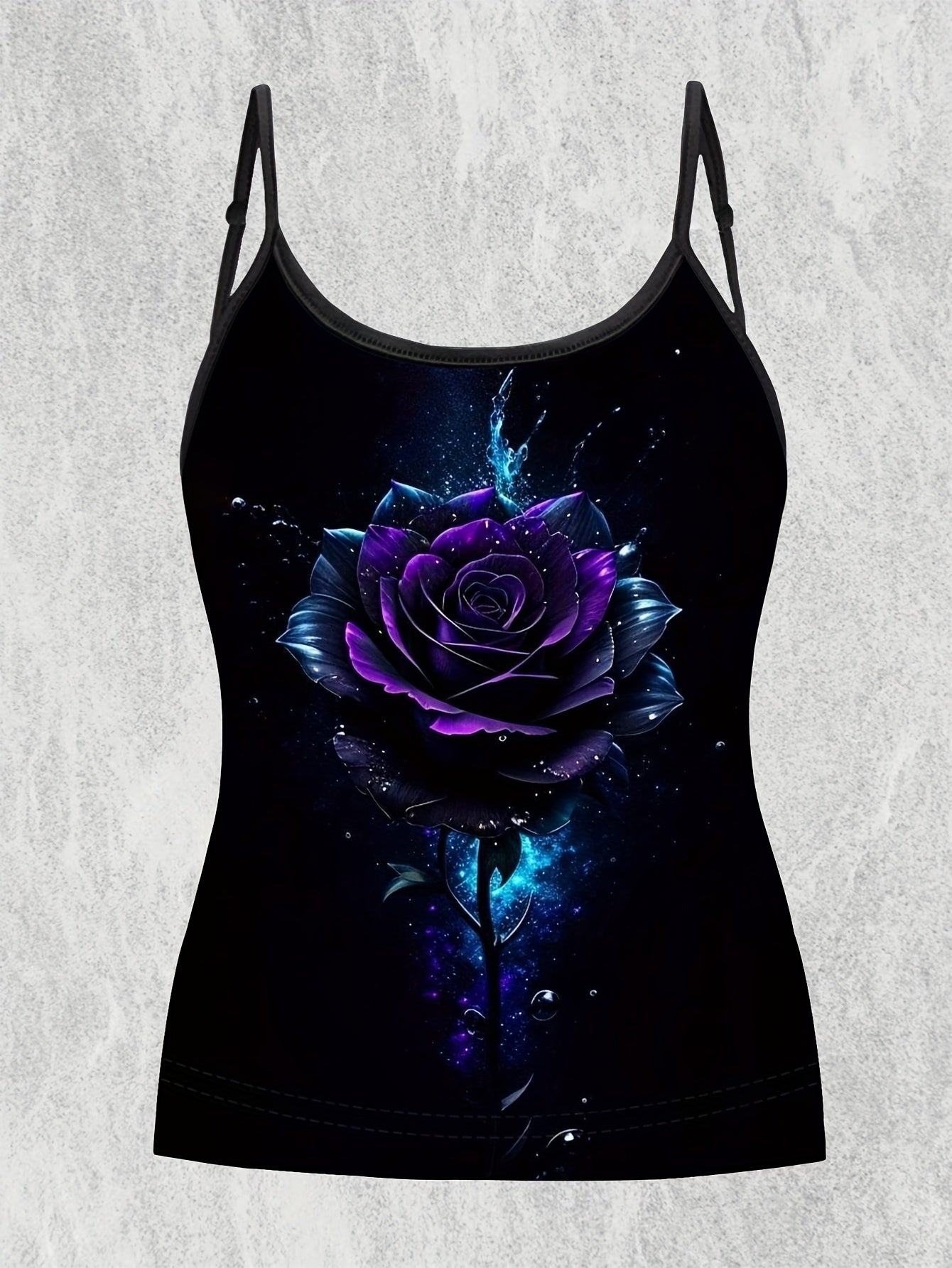 Женский комплект топов без рукавов с цветочным принтом, черные розы, грибы, весна-лето-осень