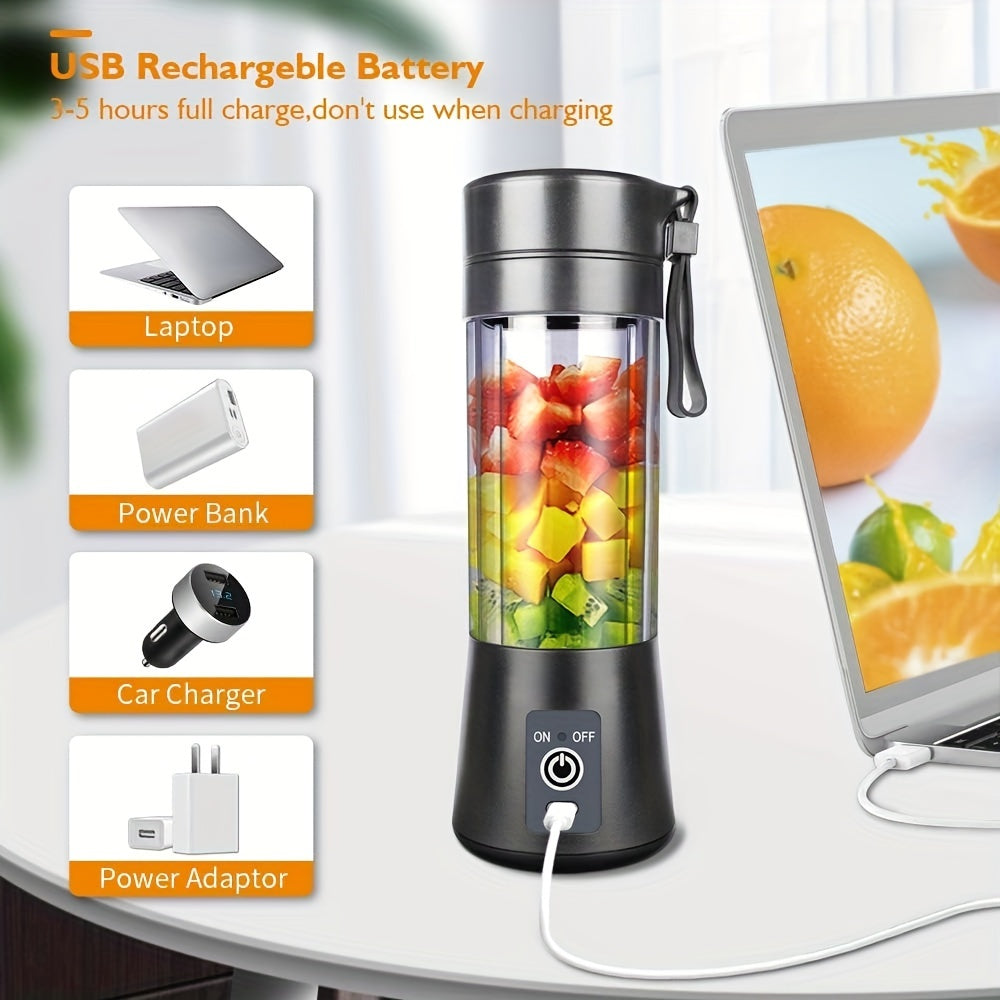 Portable 380ml Mini Blender USB Rechargeable Personal Shake Smoothie Ice Juicer