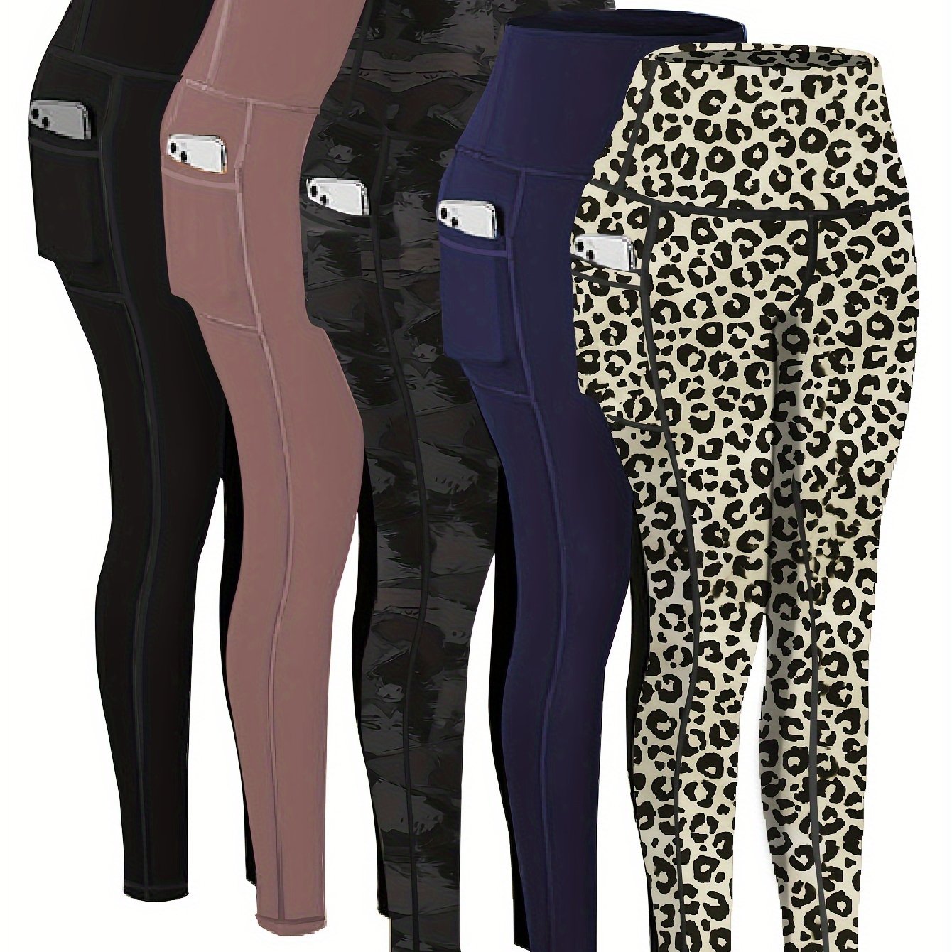 Ayollar uchun sport yoga shimlari yuqori belli kompressiya taytki tez quriydigan