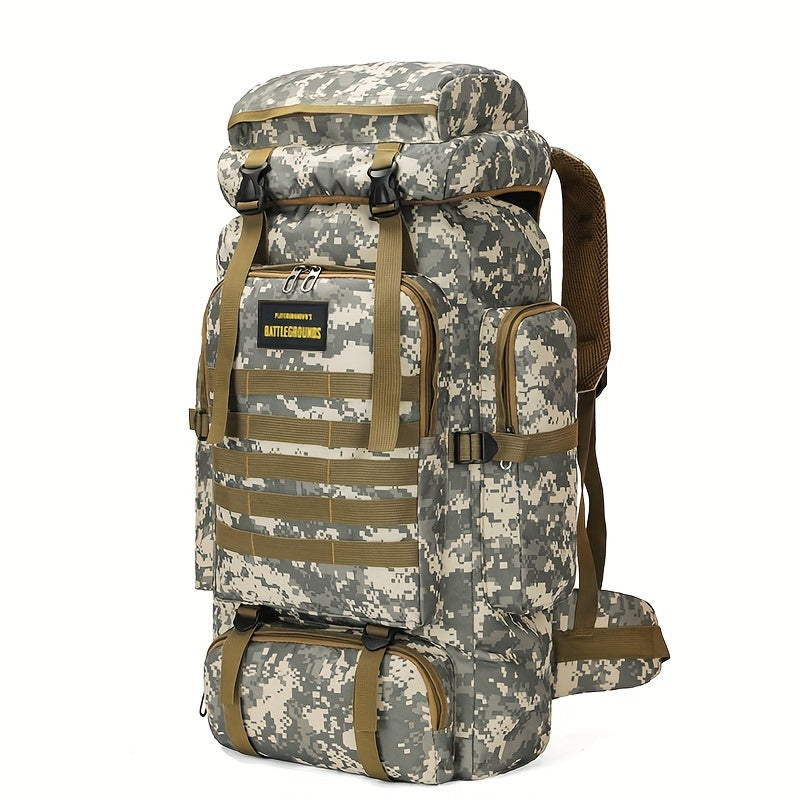 Waterproof Oxford Cloth Camo Travel Backpack 50L for Outdoor Adventures