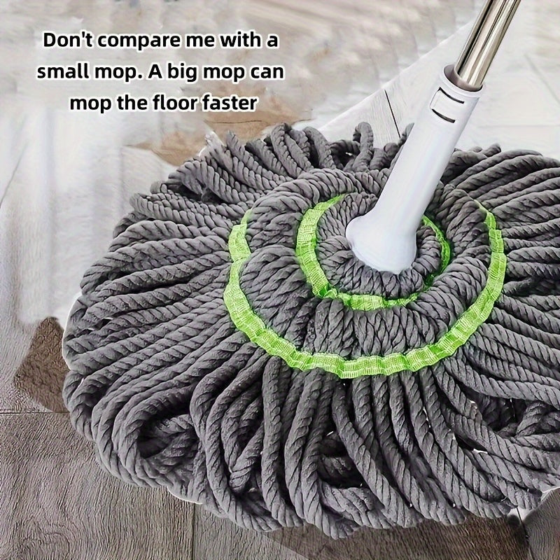 Self-Wringing Mop for Floor Cleaning with Durable Plastic and Metal Handle
