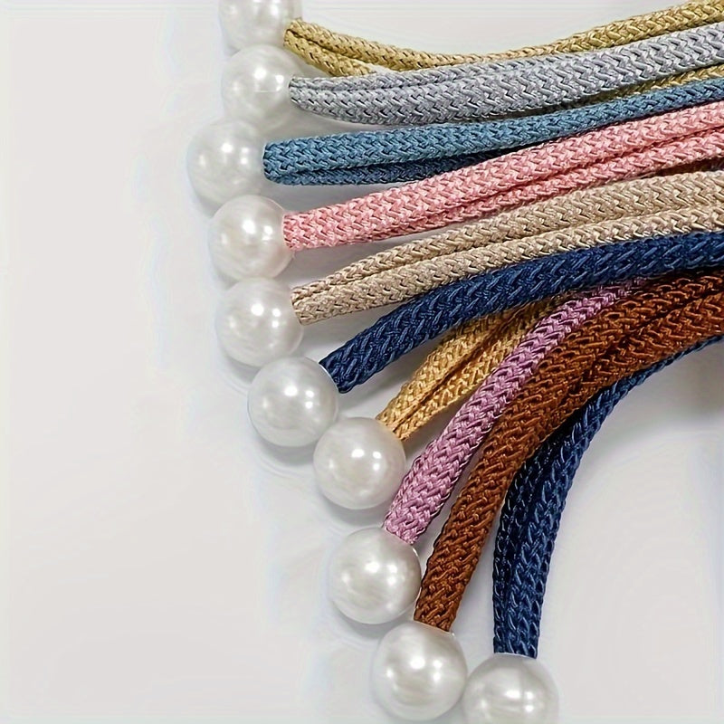 2 ta sozlanadigan bog'lovchi lenta parda bog'ichlari to'plami, uy, ofis va mehmonxona deraza bezaklari uchun ideal; zamonaviy va qulay parda kliplari