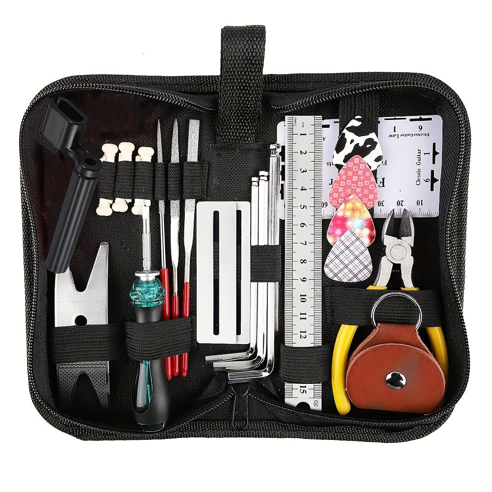 Guitar Tool Kit with String Winder and Maintenance Tools for Acoustic Bass Ukulele Banjo