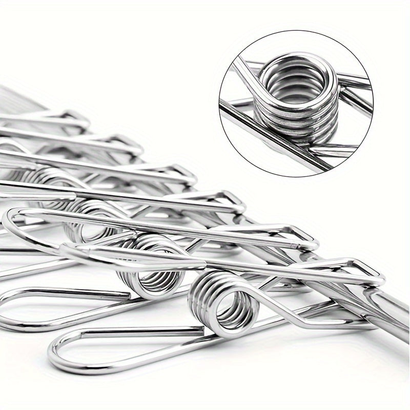 Set of 60 Stainless Steel Laundry Clothes Pegs 6cm Clothes Pins for Hanging Clothes and Files