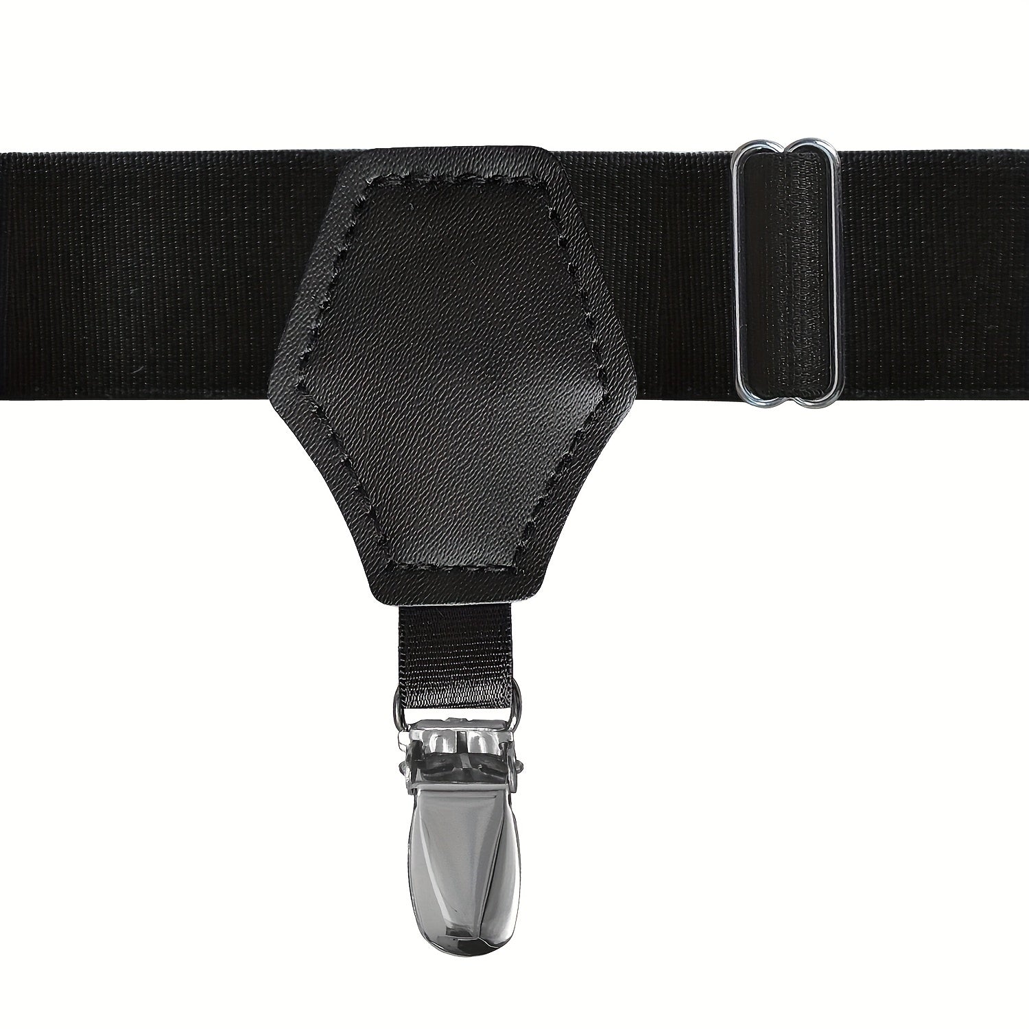 Men's Sock Suspenders Adjustable Sock Holders with Sturdy Clips for Formal and Daily Wear