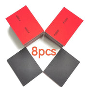 8 Pcs Ultra-Fine Sand Sponge Pads 400-3000 Grit for Wood Metal Dry Wet Sanding