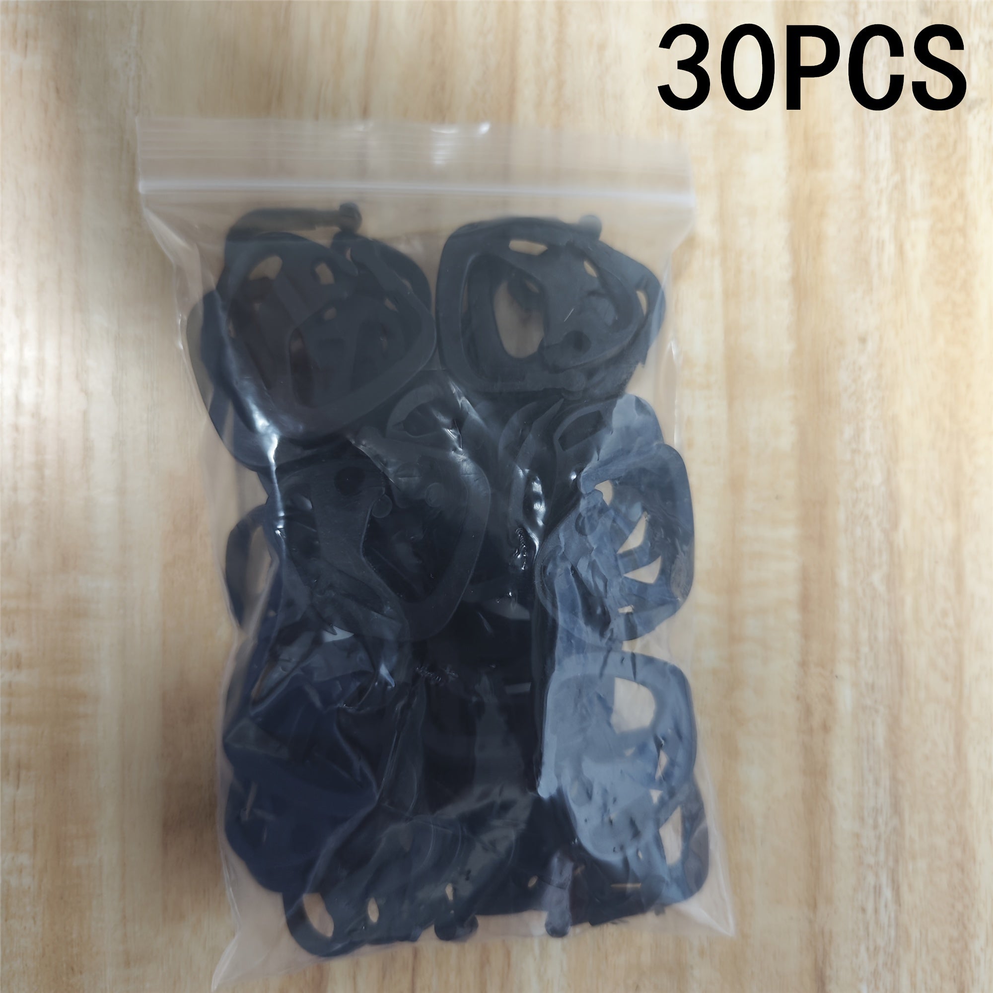 Set of 30 Black Alloy Plastic Curtain Hooks for Greenhouse Sunshade System