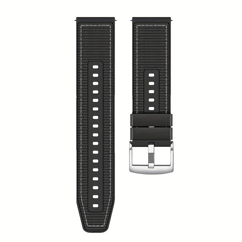 22mm Silicone and Woven Smartwatch Strap for 46mm Watch GT4 4/3 Pro