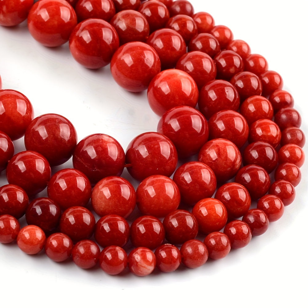Red Coral Stone Beads 6mm 8mm 10mm 12mm for Jewelry Making