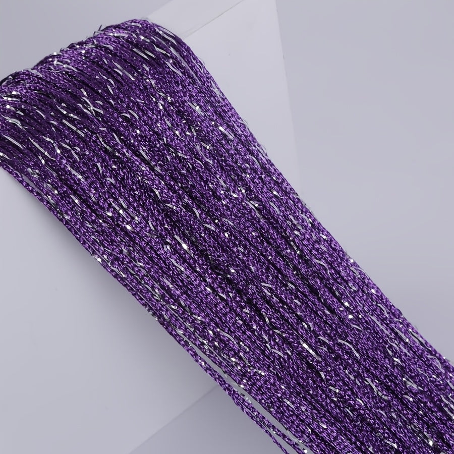 Orange and Yellow Beaded Curtain Polyester Sheer Door Hanging for Living Room Bedroom Wedding Entrance