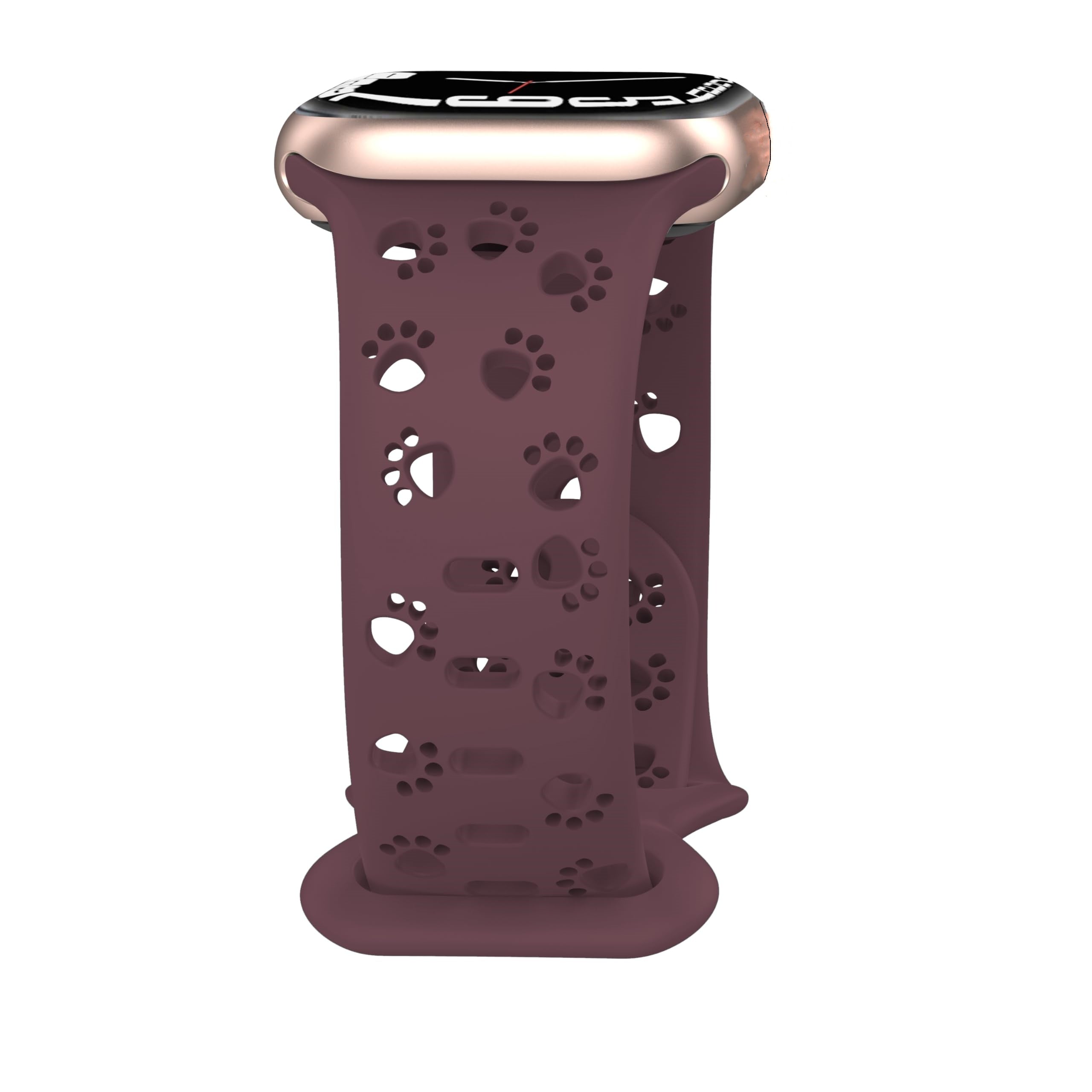 Силиконовый ремешок для часов с отпечатком лап животного, совместимый с Apple Watch серии 1-9, SE, Ultra, Ultra 2, S10, водостойкий, мягкий, дышащий, повседневный стиль, включает пряжку.