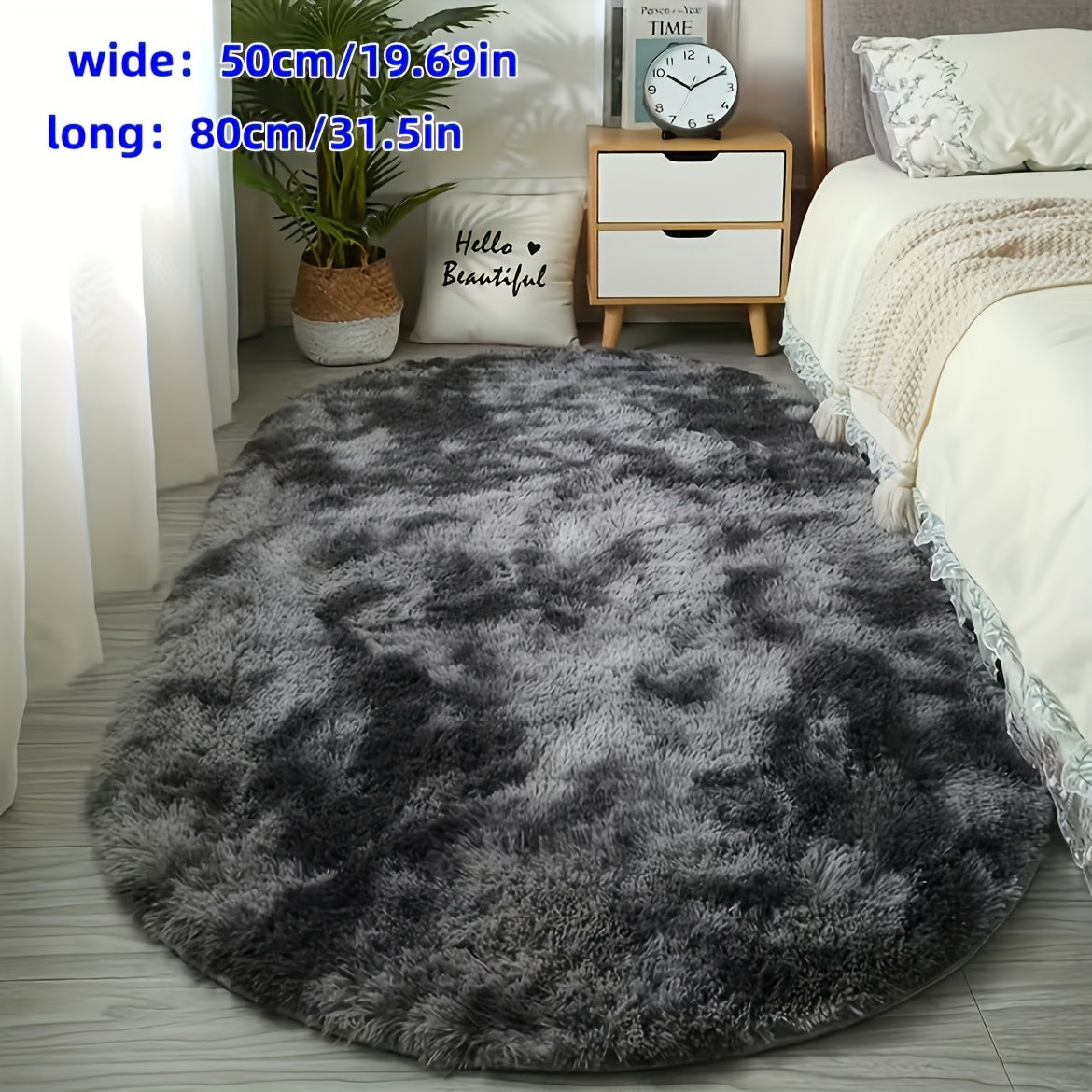 Soft Plush Shag Area Rug Non-Slip Fade-Resistant Machine Washable for Living Room Bedroom
