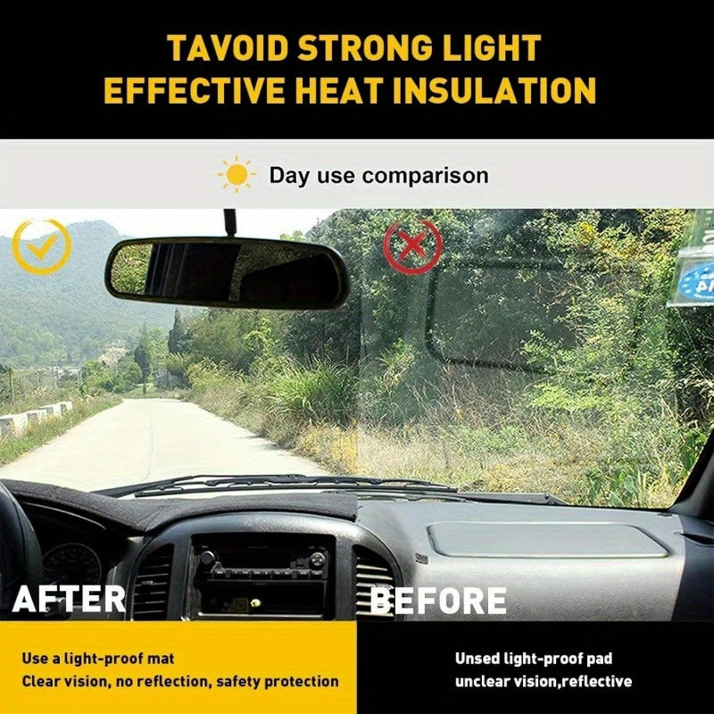 Car Dashboard Cover Black Non-Slip Stylish Fitment for Sedan SUV