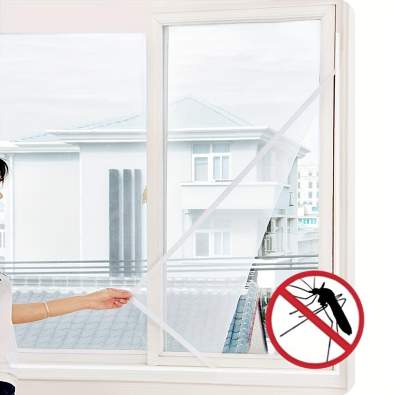 2-Piece Self-Adhesive Mosquito Screen Set for Insect Protection, DIY Cuttable Invisible Screen