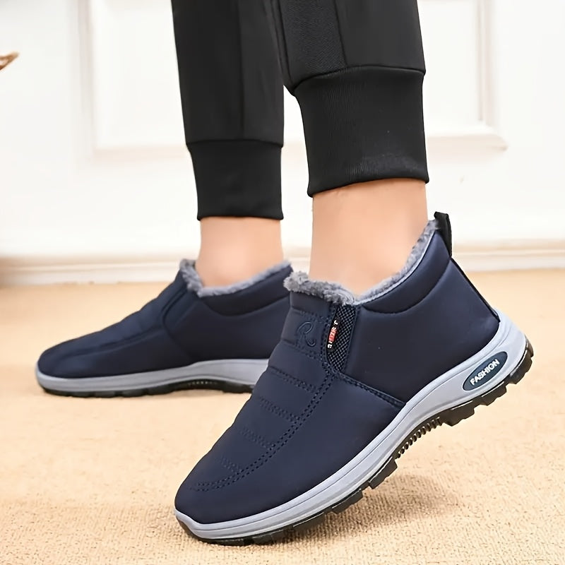 Women’s Fleece-Lined Ankle Boots Winter Waterproof Casual Shoes