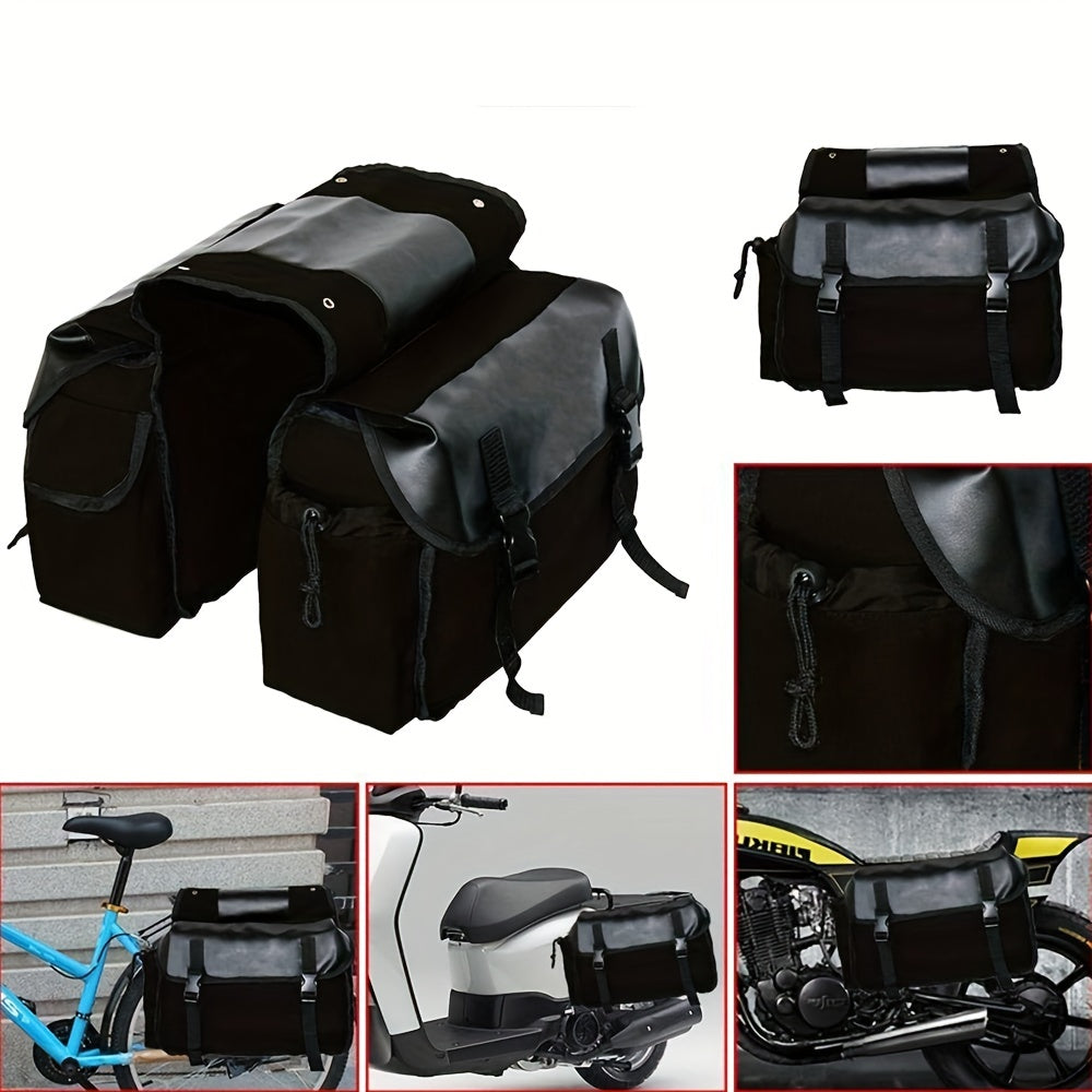 Universal Large Capacity Canvas Motorcycle Saddle Bag for Street Sport Bikes