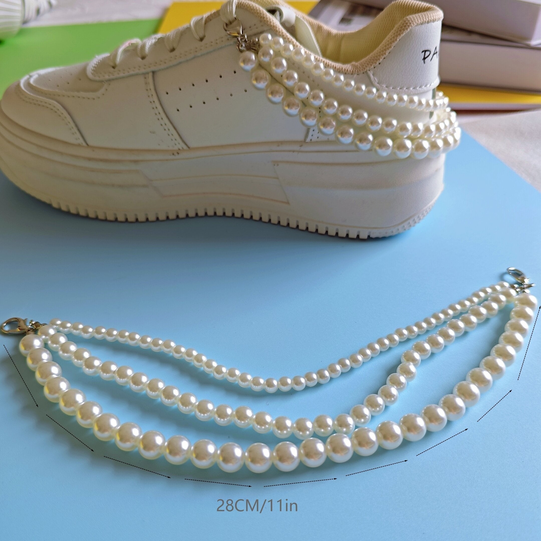 Women Removable Faux Pearl Shoe Charms Set for Casual footwear Decoration