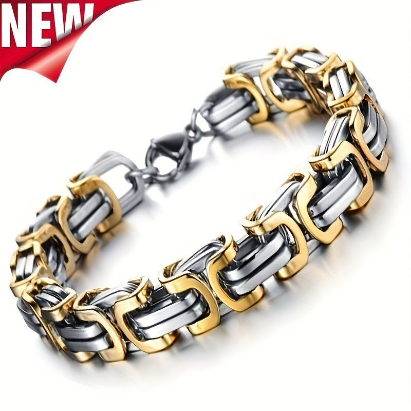 Men's Stainless Steel Chain Bracelet 21cm Hip Hop Jewelry Classic Fashion