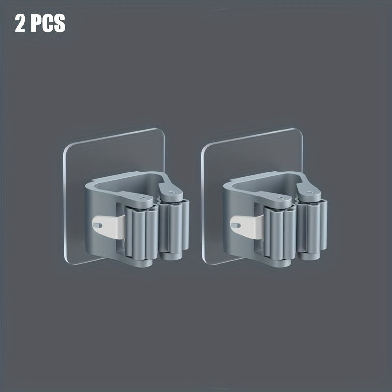 Self-Adhesive Wall Hooks for Brooms Mops and Tools Waterproof Non-Slip Organizer for Home Bathroom Kitchen Garden Garage