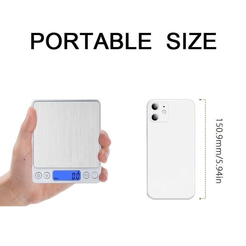 Digital Kitchen Scale 0.01g Accuracy Stainless Steel Food Weighing Scale